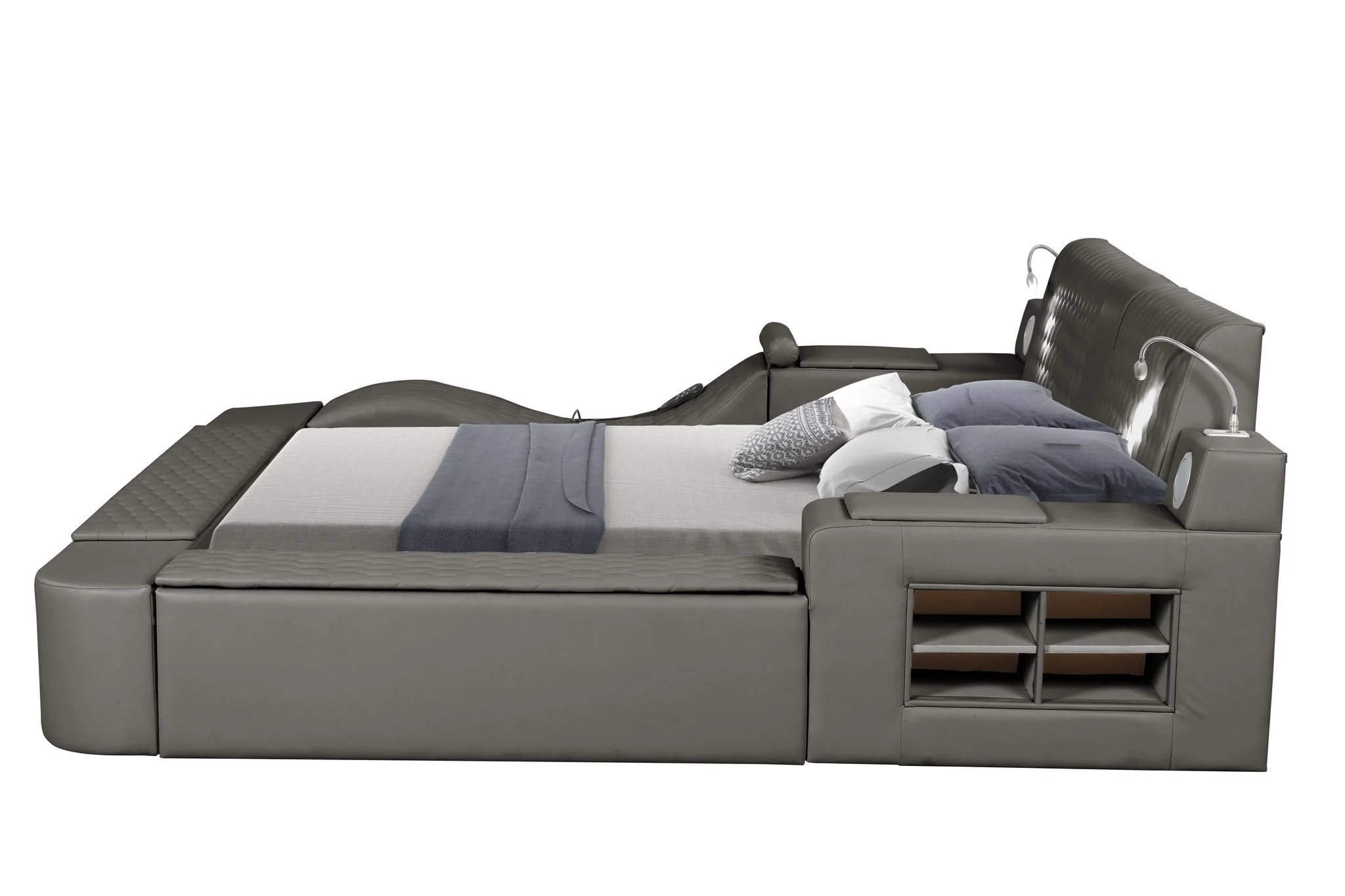 Zoya King Bed Gray - Image 7