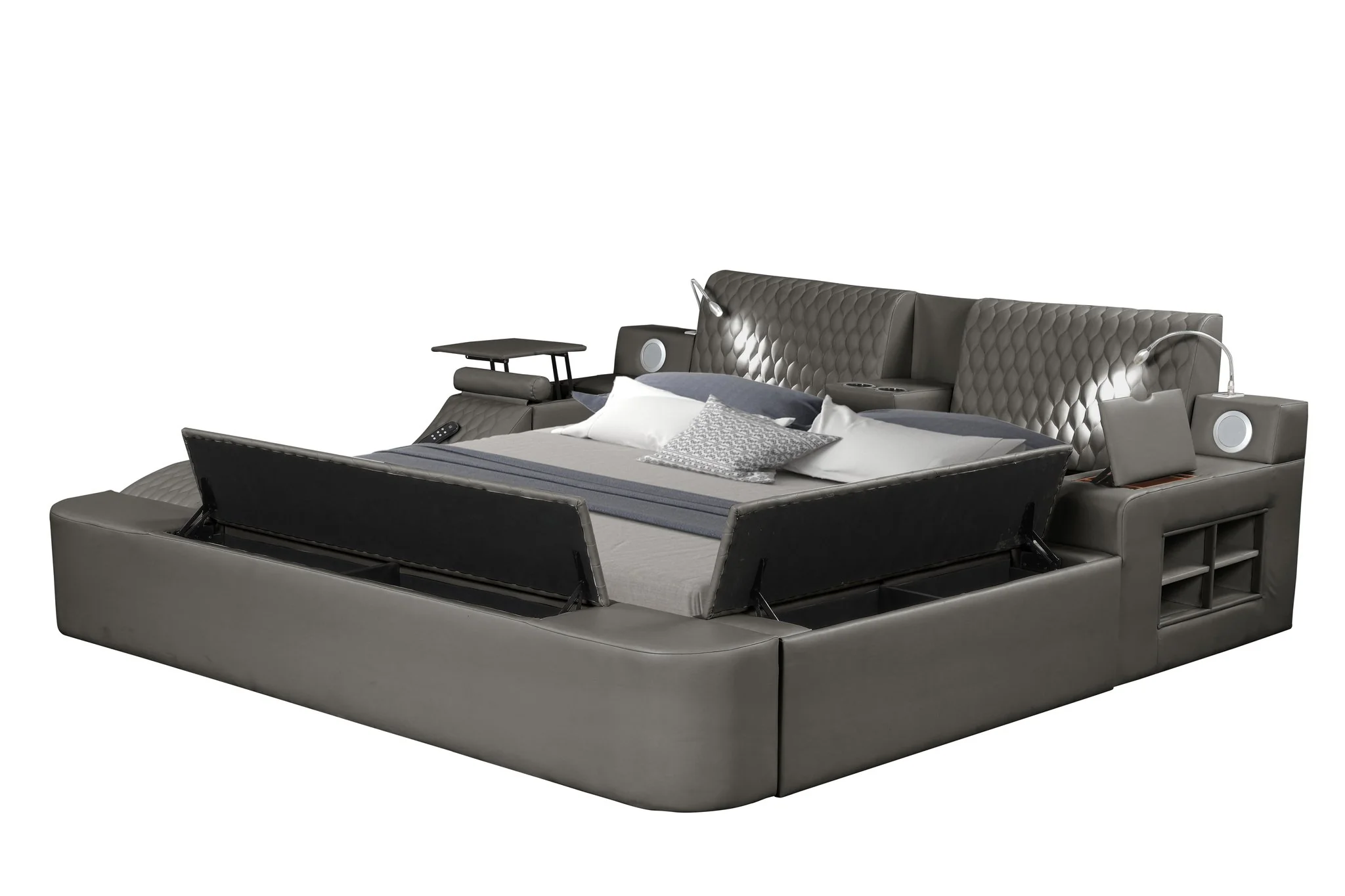 Zoya King Bed Gray - Image 10