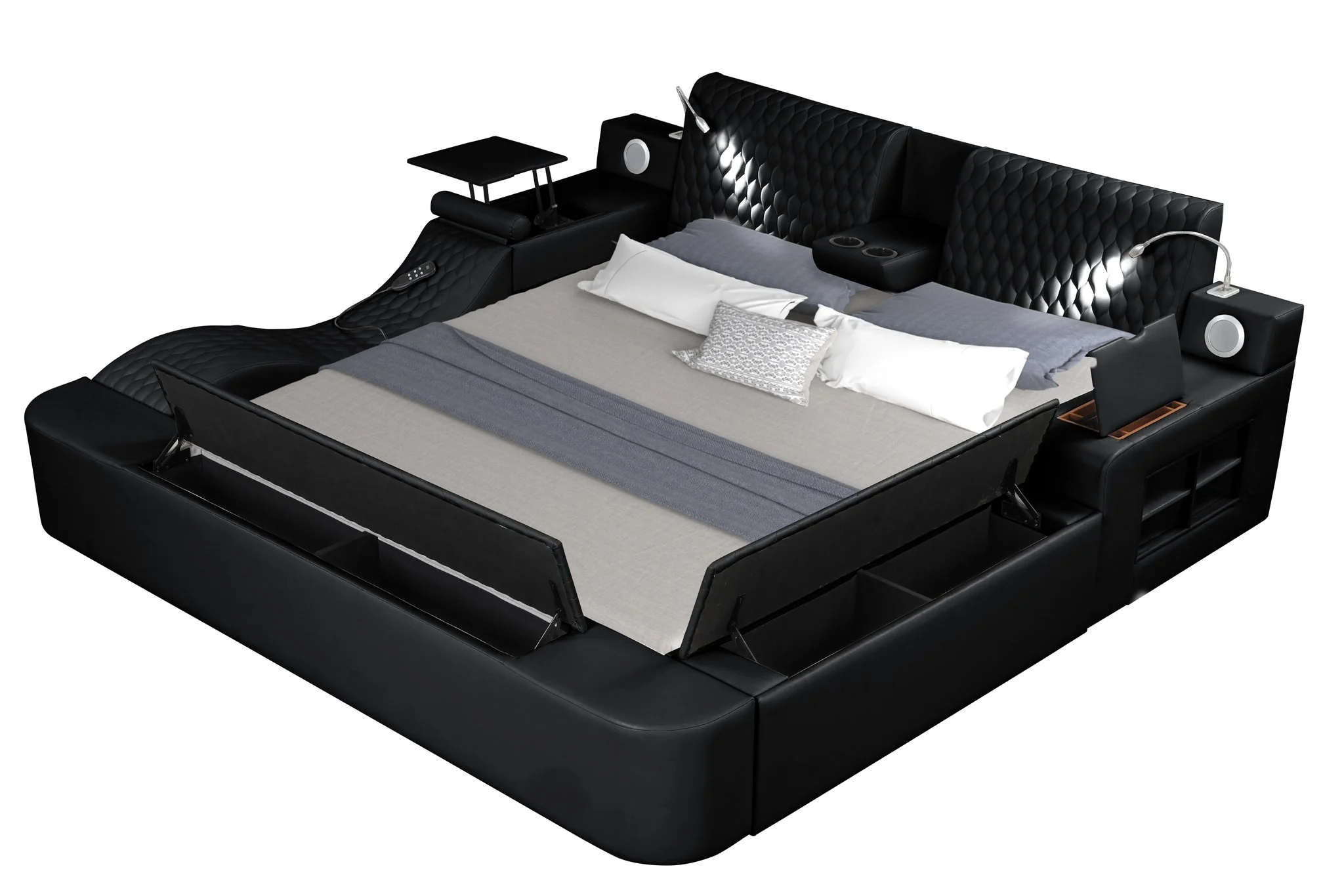Zoya Queen Bed Black - Image 15