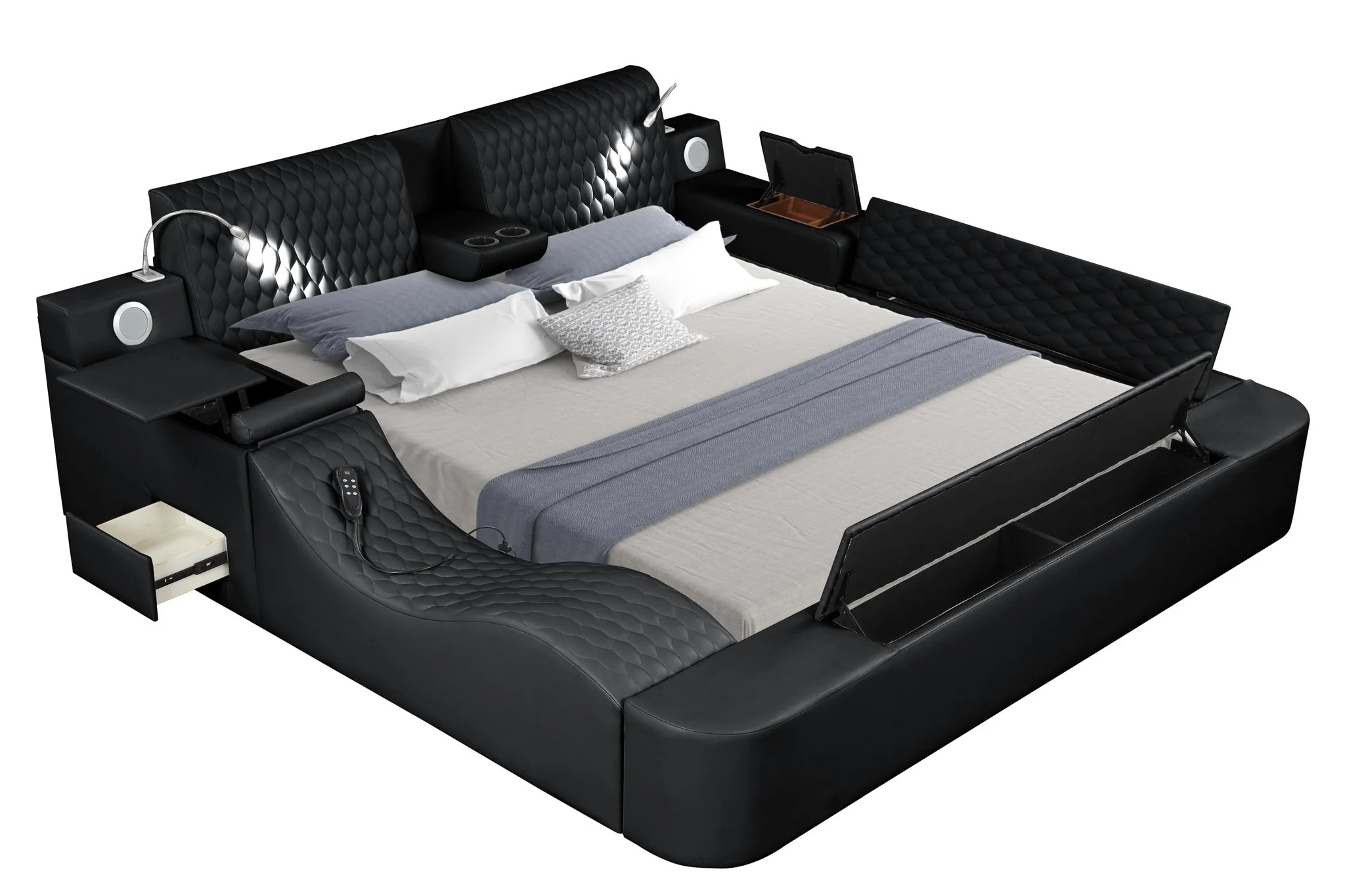 Zoya Queen Bed Black - Image 17