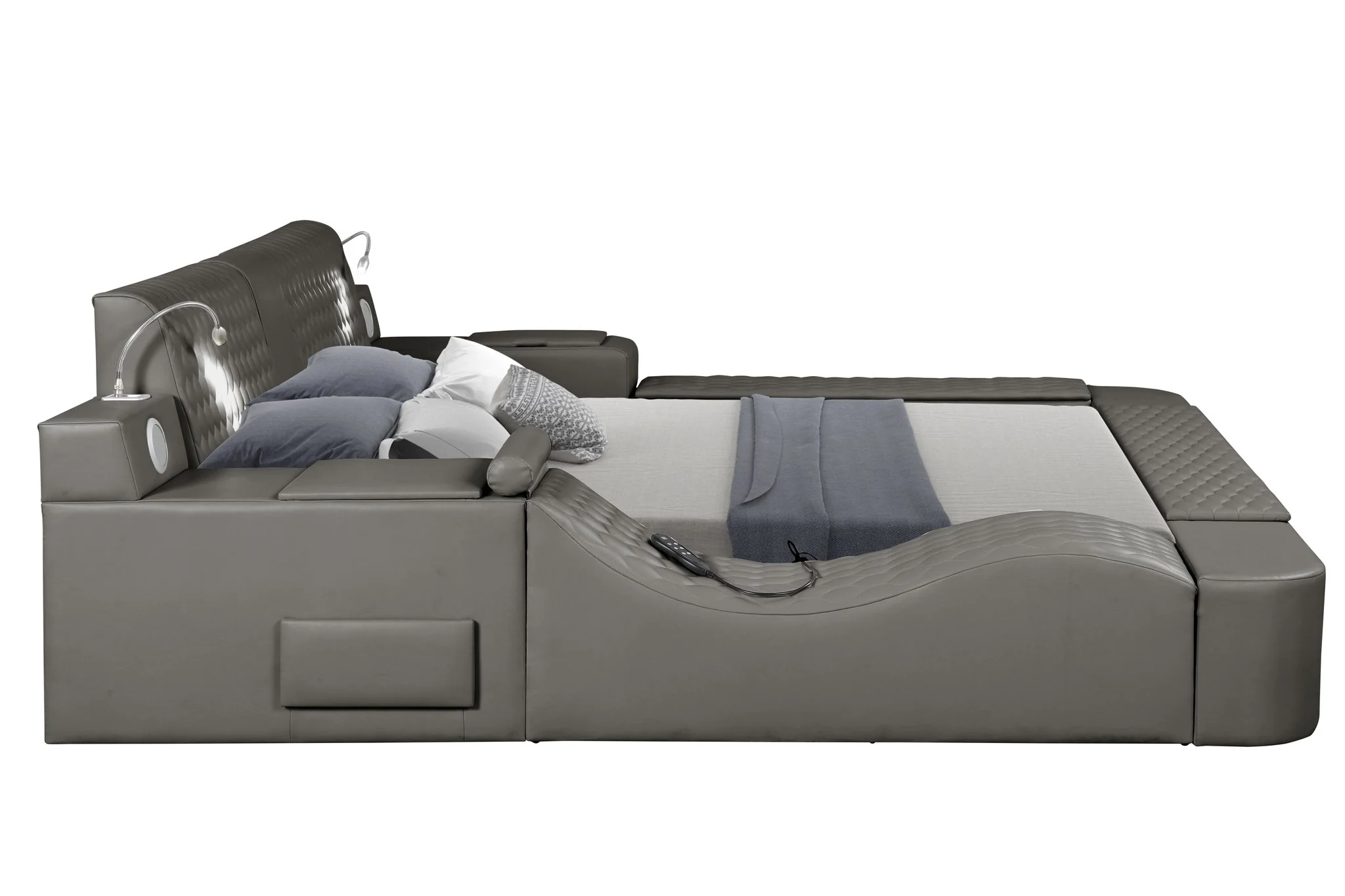 Zoya Queen Bed Gray - Image 6