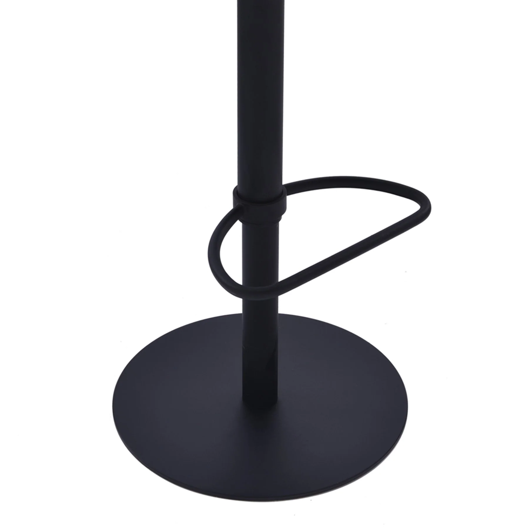 Zuma Adjustable Swivel Metal Barstool in Vintage Coffee Faux Leather and Black Metal Finish - Image 4