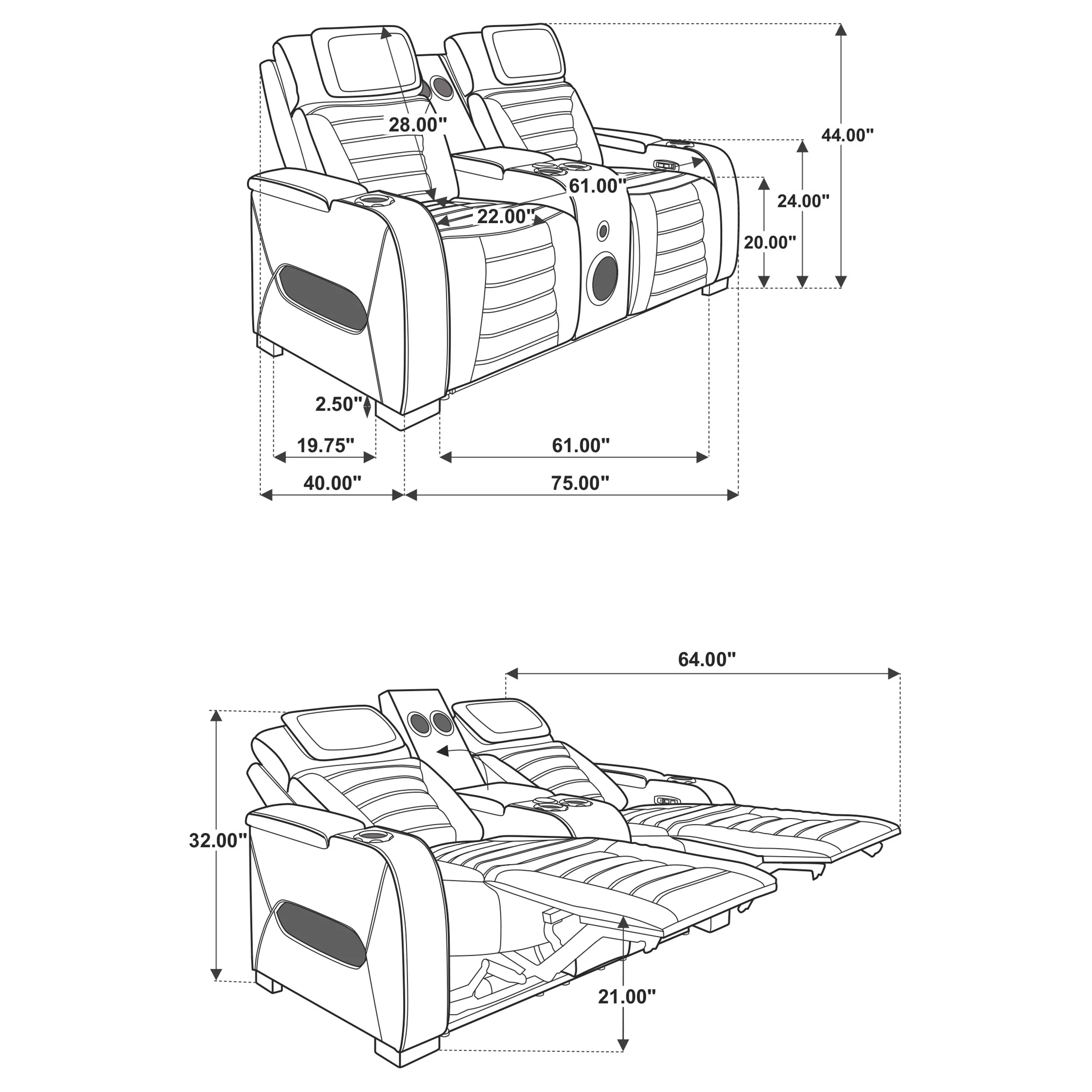 Zuma Dual Power Reclining Loveseat - Image 14