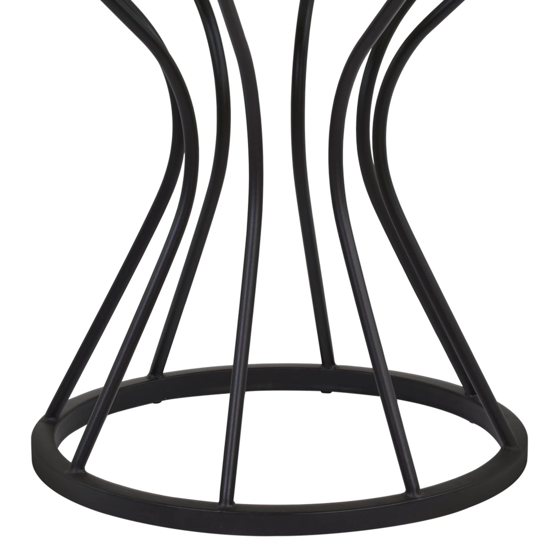 Zurich Round Dining Table in Black Finish and 48" Glass Top - Image 3